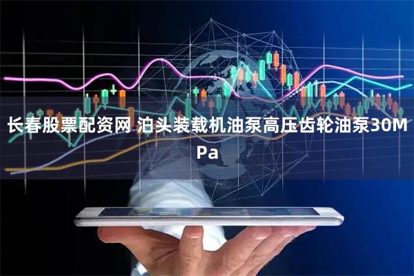 长春股票配资网 泊头装载机油泵高压齿轮油泵30MPa